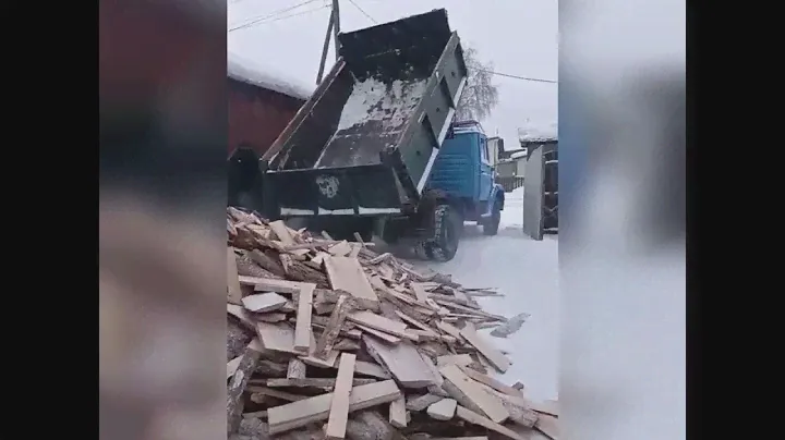 выгрузка дров ЗИЛ 45065