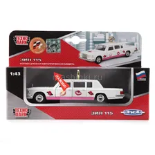 ТЕХНОПАРК 1/43 ЗИЛ-115 свадебный 14 см (свет, звук) белый
