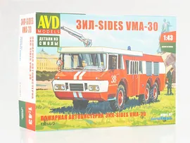 1361 Сборная модель Автомобиль пожарный ЗИЛ-SIDES VMA-30, 1/43