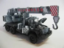 Автокран игрушка ЗИЛ-131 серый камуфляж