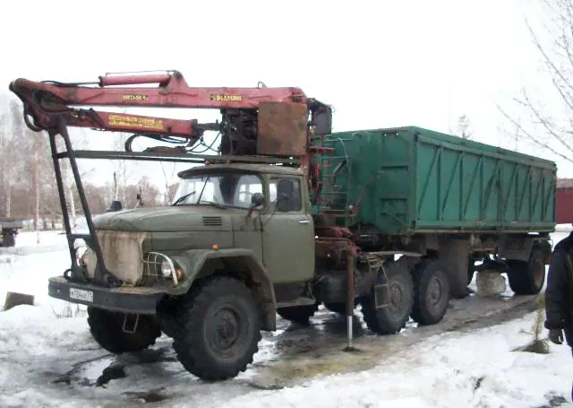 ЗИЛ-131 гидроманипулятор полуприцеп, самосвал